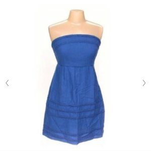 Old Navy Royal Blue Strapless Lace Trim Summer Short Dress